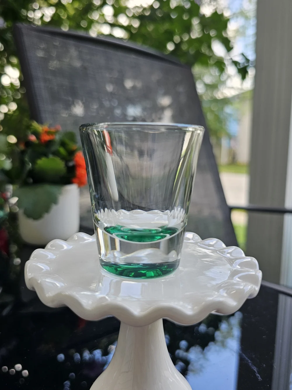 Vintage Heavy Base Shot Glasses Multi Color Set of 5 Retro